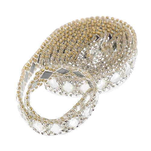 BEBEMOKO 1 Rolle Selbstklebendes Strassband Glitzernde Rhinestone Rolle für DIY Kleidung Dekoration von Accessoires Hochzeiten und Bastelprojekte Lange Applikation von BEBEMOKO