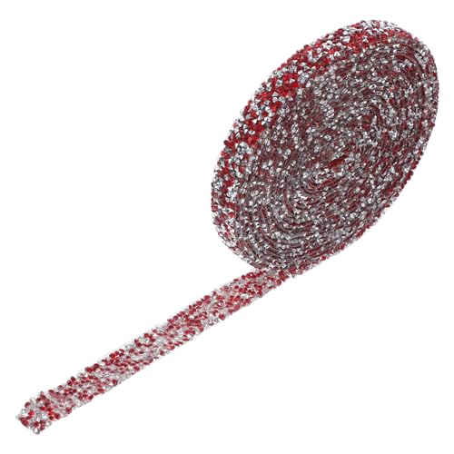 BEBEMOKO 1 Rolle Selbstklebendes Strassband Resin Breit Yards Glitzernde Ribbon für Bastelprojekte Bekleidung Hochzeiten und Dekorationen Leuchtendem von BEBEMOKO