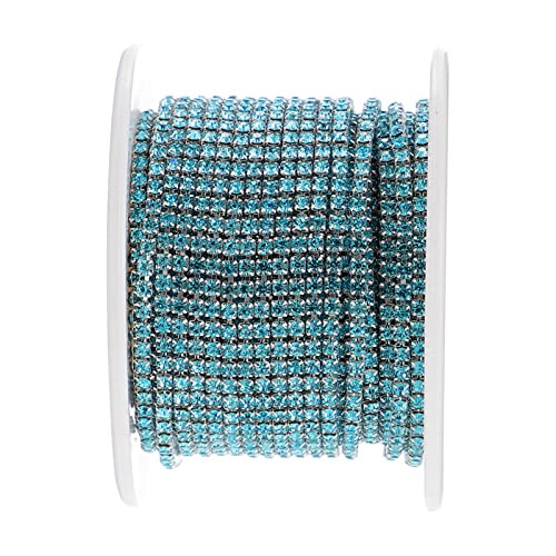 BEBEMOKO 1 Rolle Strass-Kettenbesatz für Bastelarbeiten, Nähen, Schmuckherstellung, Verzierungen, langlebige dekorative Kette für Mode-Accessoires von BEBEMOKO