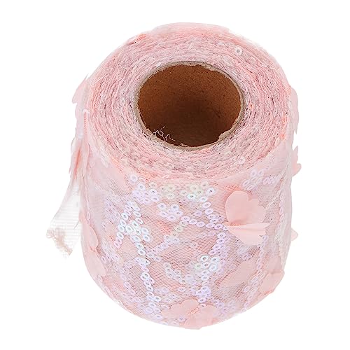 BEBEMOKO 1 Rolle besticktes Band für Accessoires, Kleidung, Geschenkverpackungen und Bastelprojekte, leicht, vielseitig für einfache Verwendung von BEBEMOKO