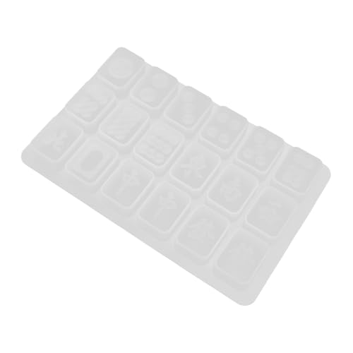 BEBEMOKO 1 Satz Handgefertigte Mahjong Silikonform Wiederverwendbare Epoxidharz Mould für DIY Mahjong Herstellung für Bastelprojekte von BEBEMOKO
