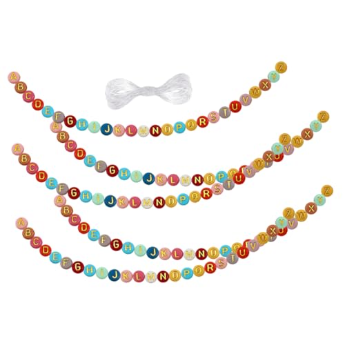 BEBEMOKO 1 Set runde Acryl-Buchstabenperlen zur Schmuckherstellung, Alphabet-Perlen für Armbänder, Halsketten und Bastelarbeiten mit Linie BEBEMOKO 1 Set runde Acryl-Buchstabenperlen zur Schmuckherstellung, Alphabet-Perlen für Armbänder, Halsketten und Bastelarbeiten mit Linie von BEBEMOKO
