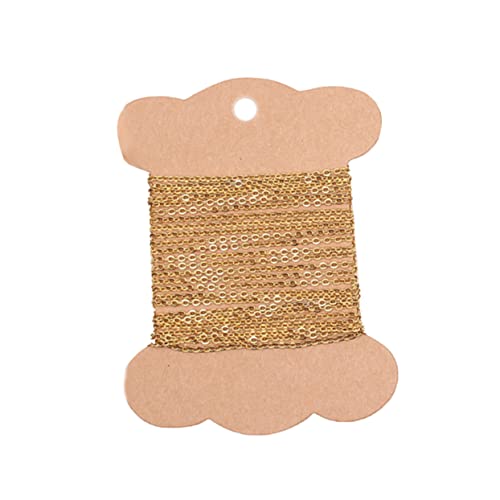 BEBEMOKO 1 Stück DIY Schmuckkette für Bastelarbeiten Goldene Kette mit Gewelltem Kreuzdesign für Armbänder und Mehr Langlebig Rostfrei und Leicht zu Lagern von BEBEMOKO