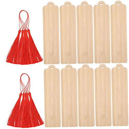 BEBEMOKO 10 Sätze Holz Lesezeichen Blanko mit Löchern Diy Hängende Buchzeichen für Bastelprojekte Gravierbare Holzplatten Roten Quasten für Leser Studenten Personalisierte Geschenkideen BEBEMOKO 10 Sätze Holz Lesezeichen Blanko mit Löchern Diy Hängende Buchzeichen für Bastelprojekte Gravierbare Holzplatten Roten Quasten für Leser Studenten Personalisierte Geschenkideen von BEBEMOKO