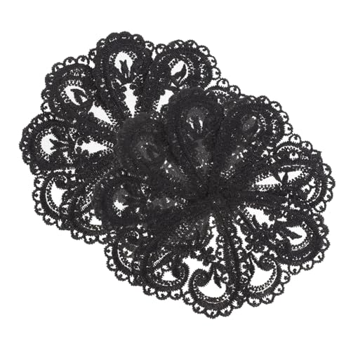 BEBEMOKO 10 Stück Bestickte Herz Aufnäher aus Schwarzer Organzaspitze DIY Kleidung Patches zum Aufbügeln oder Aufnähen Dekorativ und Reparierend für Jacken Taschen Schuhe und Hüte von BEBEMOKO