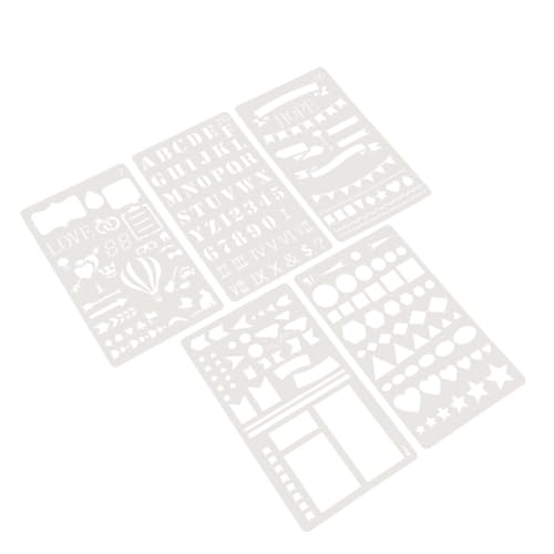 BEBEMOKO 10 Stück Diy Schablonen Handlettering Vorlagen für Malerei Wiederverwendbare Schablonen für Tagebuchgestaltung und Scrapbooking von BEBEMOKO