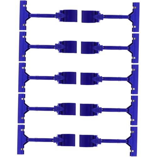 BEBEMOKO 10 Stück Drehbare Doppelseitige Preisschildhalter Blau Multifunktionale Kleine Display clips für Supermarktregale Verstellbare Winkel für Einzelhandelsschilder und Werbedisplays BEBEMOKO 10 Stück Drehbare Doppelseitige Preisschildhalter Blau Multifunktionale Kleine Display clips für Supermarktregale Verstellbare Winkel für Einzelhandelsschilder und Werbedisplays von BEBEMOKO