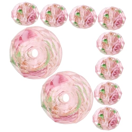 BEBEMOKO 10 Stück Farbige Glasperlen DIY Spacer Perlen für Schmuckherstellung Vielseitige Lose Perlen für Armbänder und Handgefertigte Dekorationen Zartem Rosaton BEBEMOKO 10 Stück Farbige Glasperlen DIY Spacer Perlen für Schmuckherstellung Vielseitige Lose Perlen für Armbänder und Handgefertigte Dekorationen Zartem Rosaton von BEBEMOKO
