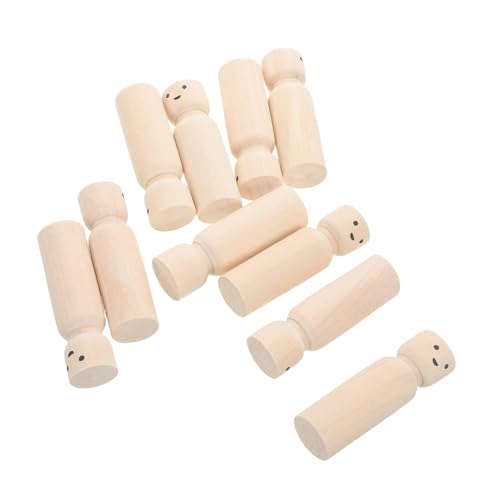 BEBEMOKO 10 Stück Holzfiguren Zum Aufhängen: Unvollendete Figuren Zum Rollenspiel, Zum Selbermachen, Für Kunst Und Handwerk, Malerei, Puppenhaus-design, Tischdekoration BEBEMOKO 10 Stück Holzfiguren Zum Aufhängen: Unvollendete Figuren Zum Rollenspiel, Zum Selbermachen, Für Kunst Und Handwerk, Malerei, Puppenhaus-design, Tischdekoration von BEBEMOKO