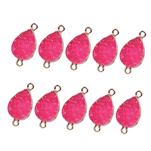 BEBEMOKO 10 Stück Kristallanhänger Doppelte Haken Tropfenform Schmuckzubehör für Diy Projekte Rosé BEBEMOKO 10 Stück Kristallanhänger Doppelte Haken Tropfenform Schmuckzubehör für Diy Projekte Rosé von BEBEMOKO