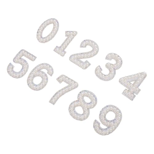 BEBEMOKO 10 Stück Kunstperlen Strass Zahlen Patch Eisen Applikationen für Kleidung Taschen und Bastelbedarf Auffällige Bling Verzierungen für Feiern und Veranstaltungen BEBEMOKO 10 Stück Kunstperlen Strass Zahlen Patch Eisen Applikationen für Kleidung Taschen und Bastelbedarf Auffällige Bling Verzierungen für Feiern und Veranstaltungen von BEBEMOKO
