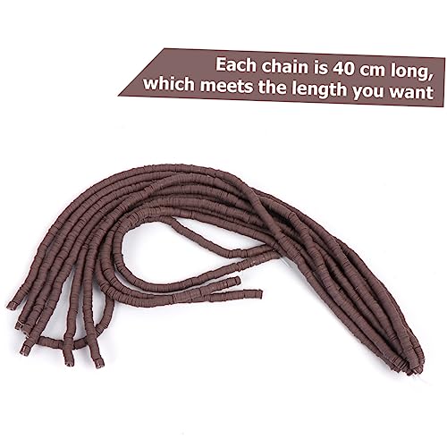 BEBEMOKO 10 Stück Spacer Perlen Flache Perlen Sicherungsperlen Armbänder Handwerkskügelchen Diy-scheibe Perlen Für Schmuck Perlen Für Armband Polymer-ton Coffee von BEBEMOKO