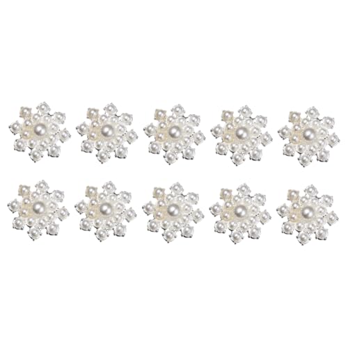 BEBEMOKO 10 Stücke Blume Decor Dekoration Blume Ornamente Handwerk Decor Blume Form Decor DIY Blumen Silber von BEBEMOKO