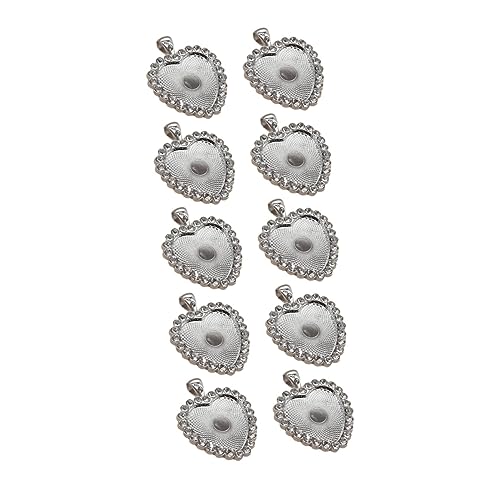 BEBEMOKO 10 x herzförmige Strass-Anhänger-Tabletts, langlebige Schmuckherstellung, Lünetten für kreative Designs für individuelle Schmuck- und Bastelprojekte BEBEMOKO 10 x herzförmige Strass-Anhänger-Tabletts, langlebige Schmuckherstellung, Lünetten für kreative Designs für individuelle Schmuck- und Bastelprojekte von BEBEMOKO
