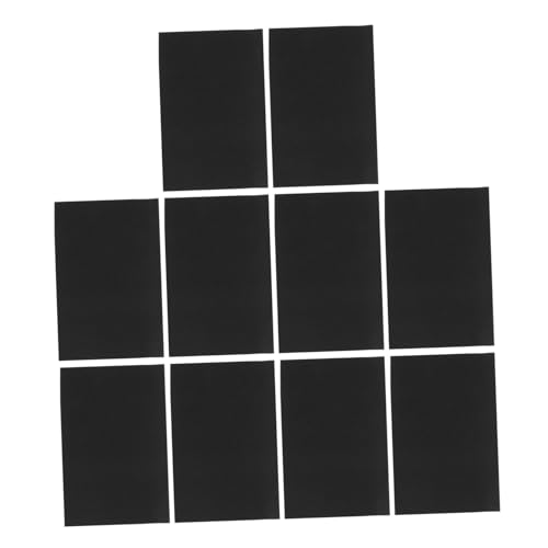BEBEMOKO 10 x schwarzes Schleifpapier, Konstruktionspapier für Kunst, Handwerk, langlebiges Ölgemälde für Kartenherstellung, schwarzes Scrapbook-Papier für Erwachsene, kreative Projekte von BEBEMOKO