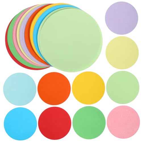 BEBEMOKO 100 Blatt Buntes Bastelpapier Set für Farbiges Origami Papier für DIY Projekte Schneidkunst und Kreative Bastelarbeiten Durchmesser Farben von BEBEMOKO