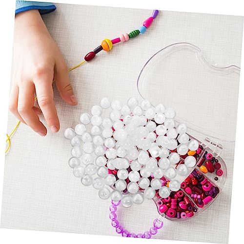 BEBEMOKO 100 Stück Weiße Katzenaugen Spacer Perlen für DIY Schmuckherstellung Armbandperlen Zubehör Langlebig und Farbecht zum Basteln von Armbändern und Halsketten von BEBEMOKO