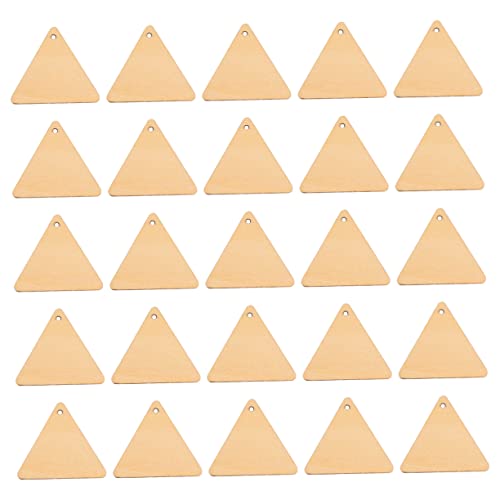 BEBEMOKO 100 Stück dreieckige Holzausschnitte für DIY Malerei glatte Oberfläche für Handwerk Dekorationen und Projekte von BEBEMOKO