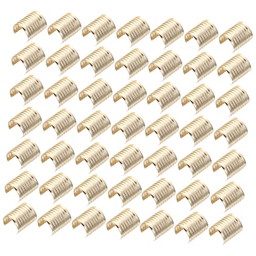 BEBEMOKO 100 Stück offene Endklemmen, Quetschperlen, Verschlüsse, für Schmuckherstellung, Seil-Clips, Drahtbänder, goldfarbene Quasten, Ohrringe, Endklemme, Kordelende, Schmuckverbinder, Haken, BEBEMOKO 100 Stück offene Endklemmen, Quetschperlen, Verschlüsse, für Schmuckherstellung, Seil-Clips, Drahtbänder, goldfarbene Quasten, Ohrringe, Endklemme, Kordelende, Schmuckverbinder, Haken, von BEBEMOKO