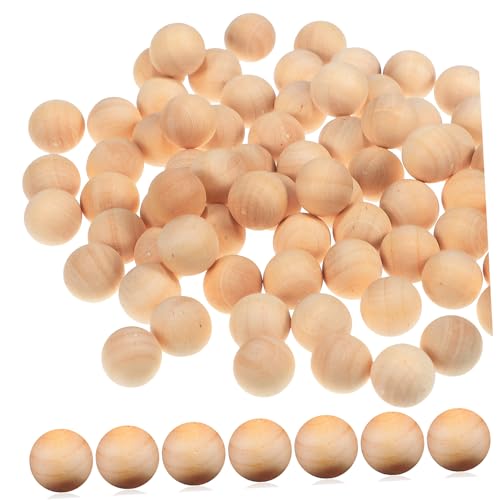 BEBEMOKO 100 Stück unlackierte 12 mm Holzperlen, natürliche runde Kugeln für Bastelarbeiten, kleine Bastelperlen ohne Löcher für Schmuckherstellung und Heimdekoration BEBEMOKO 100 Stück unlackierte 12 mm Holzperlen, natürliche runde Kugeln für Bastelarbeiten, kleine Bastelperlen ohne Löcher für Schmuckherstellung und Heimdekoration von BEBEMOKO