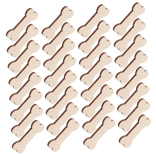 BEBEMOKO 100 Stück unlackierte Hunde-Ausschnitte aus Holz für kreative Bastelarbeiten, Heimdekoration, Party-Dekorationen, Holz-Hunde-Ornamente für Bastelprojekte von BEBEMOKO