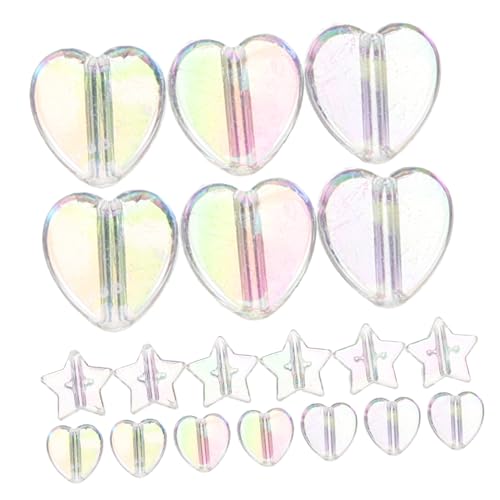 BEBEMOKO 100 transparente Herz-Abstandshalter für DIY-Schmuckherstellung für Armbänder, Halsketten und Bastelarbeiten, langlebiges und sicheres Material BEBEMOKO 100 transparente Herz-Abstandshalter für DIY-Schmuckherstellung für Armbänder, Halsketten und Bastelarbeiten, langlebiges und sicheres Material von BEBEMOKO