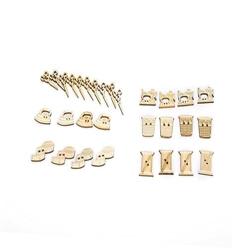 BEBEMOKO 100Stücke Holzknöpfe für DIY Nähen Dekorative Knöpfe für Kleidung Schuhe Taschen Handwerk Zubehör Hochwertige Langlebige Knöpfe für Nähprojekte von BEBEMOKO
