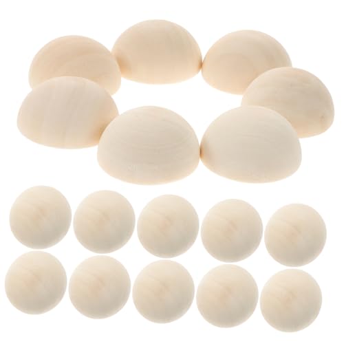 BEBEMOKO 100Stücke Naturholzperlen Halbperlen Holzrunde Kugeln DIY Bastelzubehör für Schmuckherstellung Unbehandelt Sicher und Langlebig für Projekte und BEBEMOKO 100Stücke Naturholzperlen Halbperlen Holzrunde Kugeln DIY Bastelzubehör für Schmuckherstellung Unbehandelt Sicher und Langlebig für Projekte und von BEBEMOKO