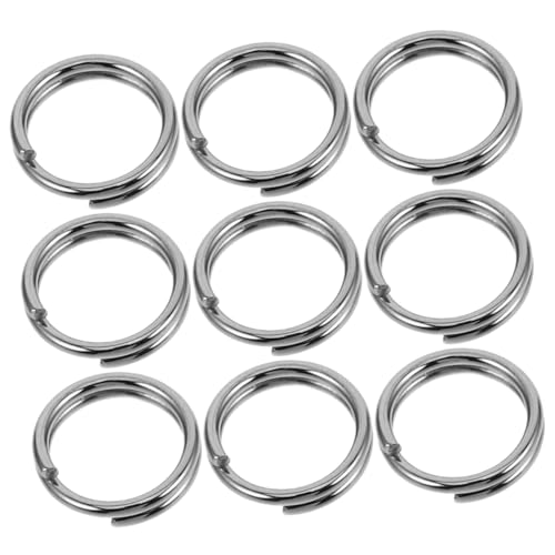 BEBEMOKO 100Stücke Schlüsselanhänger Ringe für Autoschlüssel Runde Metall Schlüsselanhänger für DIY Projekte Sichere Verbindung Vielseitig Einsetzbar Einfache von BEBEMOKO