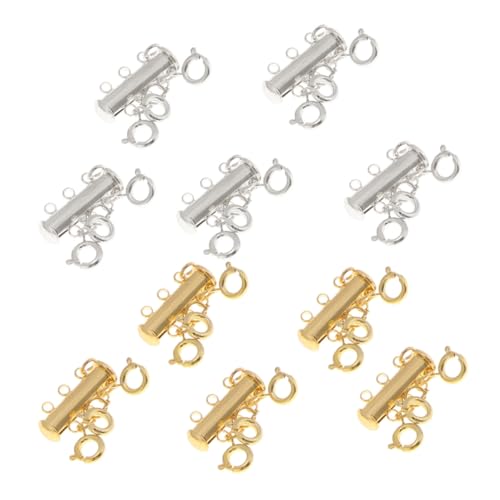 BEBEMOKO 10Stücke Magnetische Schmuckverbinder Messing Und Silber Verschlüsse Für Halsketten Und Armbänder Für Mehrlagige Schmuckkreationen BEBEMOKO 10Stücke Magnetische Schmuckverbinder Messing Und Silber Verschlüsse Für Halsketten Und Armbänder Für Mehrlagige Schmuckkreationen von BEBEMOKO