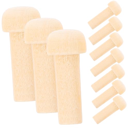 BEBEMOKO 10Stücke Mini Holzstifte Unvollendete Holzhandwerkszubehör Für DIY Möbel Und Spielzeugprojekte Für Bastelarbeiten Und Puppenaccessoires von BEBEMOKO