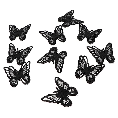 BEBEMOKO 10Stücke Schmetterlinge Stoffaufnäher Hotmelt Patches Für Kleidung Applikationen Zum Dekorieren Von Jacken Kleidern Und Jeans Sicher Und Praktisch von BEBEMOKO