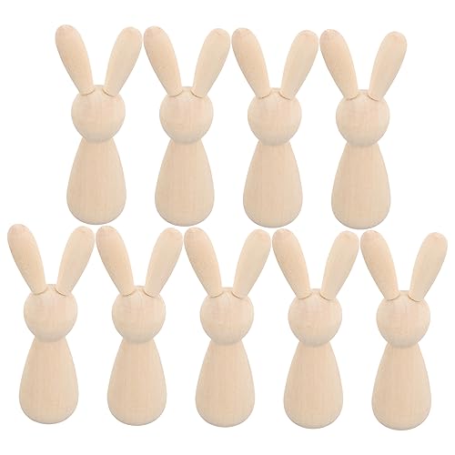 BEBEMOKO 10Stücke Unvollendete Holzstiftpuppen Kaninchenfiguren DIY Holzspielzeug Zum Bemalen Für Dekoration Und Bastelprojekte BEBEMOKO 10Stücke Unvollendete Holzstiftpuppen Kaninchenfiguren DIY Holzspielzeug Zum Bemalen Für Dekoration Und Bastelprojekte von BEBEMOKO