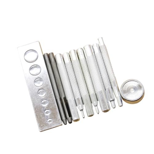 BEBEMOKO 11 Stück Metall Vierfach Druckknopf Werkzeug Teiliges Set DIY Lederhandwerk Knopfstanzer Rivet Setter Basis Kit für Kleidung Nähen Gürtel Lochwerkzeug BEBEMOKO 11 Stück Metall Vierfach Druckknopf Werkzeug Teiliges Set DIY Lederhandwerk Knopfstanzer Rivet Setter Basis Kit für Kleidung Nähen Gürtel Lochwerkzeug von BEBEMOKO