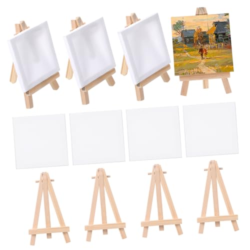 BEBEMOKO 12 Sätze Mini Staffelei Set Holz mit Weißen Malplatten für Malzubehör für Kreative Hobbys für Anfänger und Künstler BEBEMOKO 12 Sätze Mini Staffelei Set Holz mit Weißen Malplatten für Malzubehör für Kreative Hobbys für Anfänger und Künstler von BEBEMOKO
