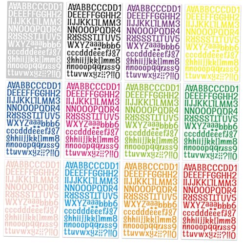 BEBEMOKO 12Blätter Alphabet Aufkleber und Aufkleber Selbstklebend für Bastelprojekte Dekoration für Briefkästen Fenster Türen und Mehr von BEBEMOKO