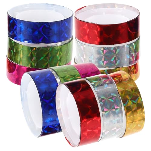 BEBEMOKO 12Rollen Dekoratives Klebeband Buntes DIY Scrapbook Band für Tagebuch Abdeckband zum Malen und Kreative Bastelprojekte für und Kalendergestaltung von BEBEMOKO