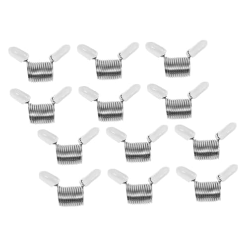 BEBEMOKO 12Stücke Perlenstopper Für Schmuckherstellung Federklammern Zur Verhinderung Herunterfallens Von Perlen DIY Zubehör Für Armbänder Und Halsketten Große Weiße Kappen von BEBEMOKO