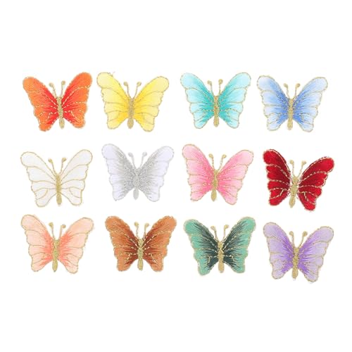 BEBEMOKO 12Stücke Schmetterling Applikationen Für Kleidung Dekorative Patches Aufbügeln Langlebig Und Sicher Für DIY Projekte Taschen Und Accessoires BEBEMOKO 12Stücke Schmetterling Applikationen Für Kleidung Dekorative Patches Aufbügeln Langlebig Und Sicher Für DIY Projekte Taschen Und Accessoires von BEBEMOKO