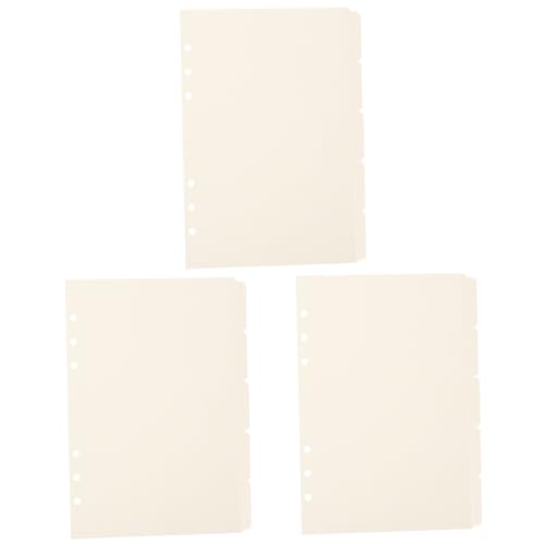 BEBEMOKO 15 Stück Teiliges Register Trennblätter aus Hochwertigem Papier Beschriftbare Weiße Index tab Divider für Büro Ringbuch Notizbücher zur Schnellen Klassifizierung und Organisation von BEBEMOKO