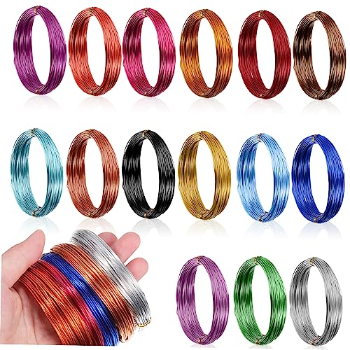 BEBEMOKO 15Rollen Aluminiumdraht Farben Flexibler Eloxierter Draht für Schmuckherstellung und DIY Bastelprojekte für Armbänder und Kunstwerke BEBEMOKO 15Rollen Aluminiumdraht Farben Flexibler Eloxierter Draht für Schmuckherstellung und DIY Bastelprojekte für Armbänder und Kunstwerke von BEBEMOKO