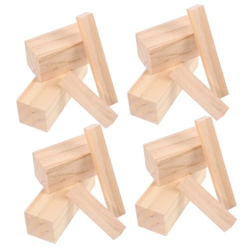 BEBEMOKO 16 Stück Holzblöcke zum Selbermachen, unlackierte Massivholzsäulen für Whittling Craft Projekte, Heimtextilien für Anfänger, einfach zu bemalen und von BEBEMOKO
