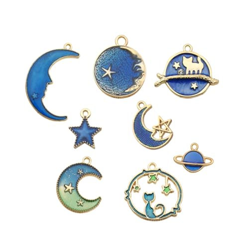 BEBEMOKO 16 Stück Teiliges Diy Schmuckzubehör Mond Planeten Serie Anhänger Legierung Einzigartiges und Elegantes Design für Schmuckherstellung Ohrringe BEBEMOKO 16 Stück Teiliges Diy Schmuckzubehör Mond Planeten Serie Anhänger Legierung Einzigartiges und Elegantes Design für Schmuckherstellung Ohrringe von BEBEMOKO