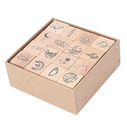 BEBEMOKO 16 Stück Teiliges Holzstempel für Diy Scrapbooking Buchenholzstempel für Handbücher Karten und Alben Leicht und Tragbar für Bastelprojekte BEBEMOKO 16 Stück Teiliges Holzstempel für Diy Scrapbooking Buchenholzstempel für Handbücher Karten und Alben Leicht und Tragbar für Bastelprojekte von BEBEMOKO