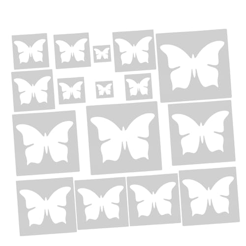 BEBEMOKO 16 x Tintenstrahl-Schablonen für Malerei, DIY, Zeichnen, Schablonen zum Zeichnen, Schmetterling, DIY, das Haustier, weiß BEBEMOKO 16 x Tintenstrahl-Schablonen für Malerei, DIY, Zeichnen, Schablonen zum Zeichnen, Schmetterling, DIY, das Haustier, weiß von BEBEMOKO