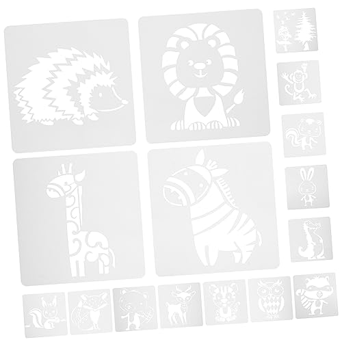 BEBEMOKO 16Stücke Teiliges Tier Malerei Schablonen Für Wiederverwendbare Zeichenschablonen Sicherem Material Für Bastelarbeiten DIY Projekte Und Wanddekoration BEBEMOKO 16Stücke Teiliges Tier Malerei Schablonen Für Wiederverwendbare Zeichenschablonen Sicherem Material Für Bastelarbeiten DIY Projekte Und Wanddekoration von BEBEMOKO