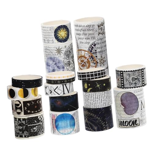 BEBEMOKO 18 Rollen Retro-Taschenband bastelmaterial für bastelsets für retro styles doppelseitiges Klebeband dekorativ aufkleber Scrapbooking-Bänder Washi Tapes für Heimwerker BEBEMOKO 18 Rollen Retro-Taschenband bastelmaterial für bastelsets für retro styles doppelseitiges Klebeband dekorativ aufkleber Scrapbooking-Bänder Washi Tapes für Heimwerker von BEBEMOKO