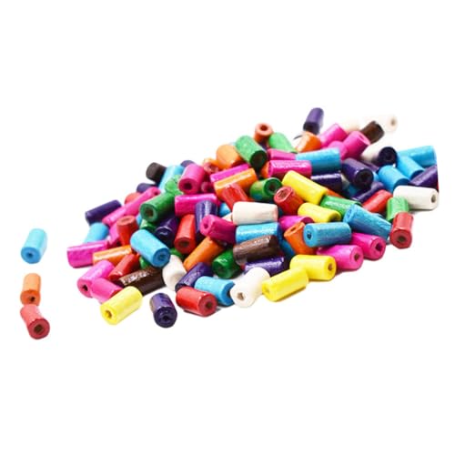 BEBEMOKO 1Packung Farbige Holzperlen Zylindrische DIY Spacer Perlen für Schmuckherstellung ca Gemischte Farben für Bastelprojekte und Heimdekoration BEBEMOKO 1Packung Farbige Holzperlen Zylindrische DIY Spacer Perlen für Schmuckherstellung ca Gemischte Farben für Bastelprojekte und Heimdekoration von BEBEMOKO