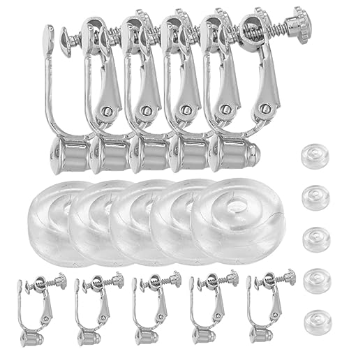 BEBEMOKO 1Satz Ohrclip Hypoallergen Schmerzfrei Für DIY Ohrringe Rein Silberne Umwandlungsclips Und Runde Polster BEBEMOKO 1Satz Ohrclip Hypoallergen Schmerzfrei Für DIY Ohrringe Rein Silberne Umwandlungsclips Und Runde Polster von BEBEMOKO