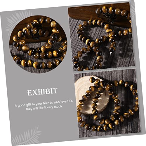 BEBEMOKO 2 Saiten Natürliche Tigerauge Perlen Stränge pro Strang Lose Steinperlen für DIY Armband Schmuckherstellung Langlebig und Vielseitig für Kreative Bastelprojekte von BEBEMOKO